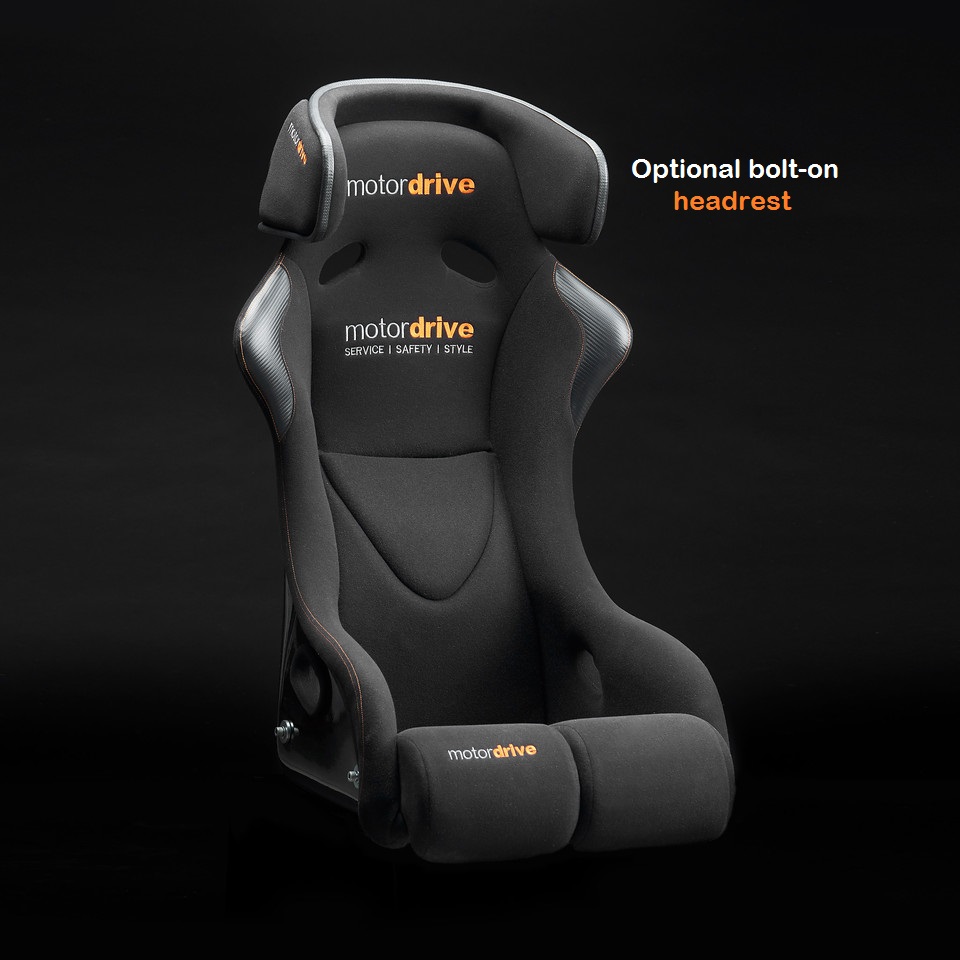 Motordrive Pro Seat with optional bolt-on headrest